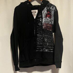 Y2k Route 66 Black Hoodie Eagle & Shield Like New Condition Size S